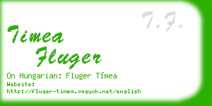 timea fluger business card